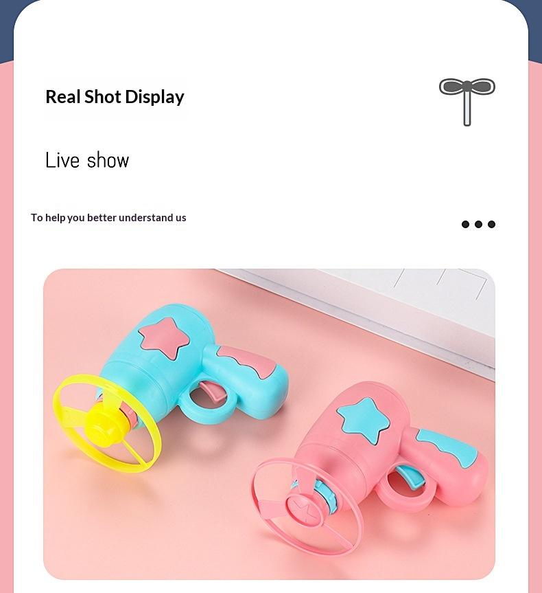 Glow in The Dark Flying Disc Toy Gun, LED Spinning Flying Saucer for Kids & Cats