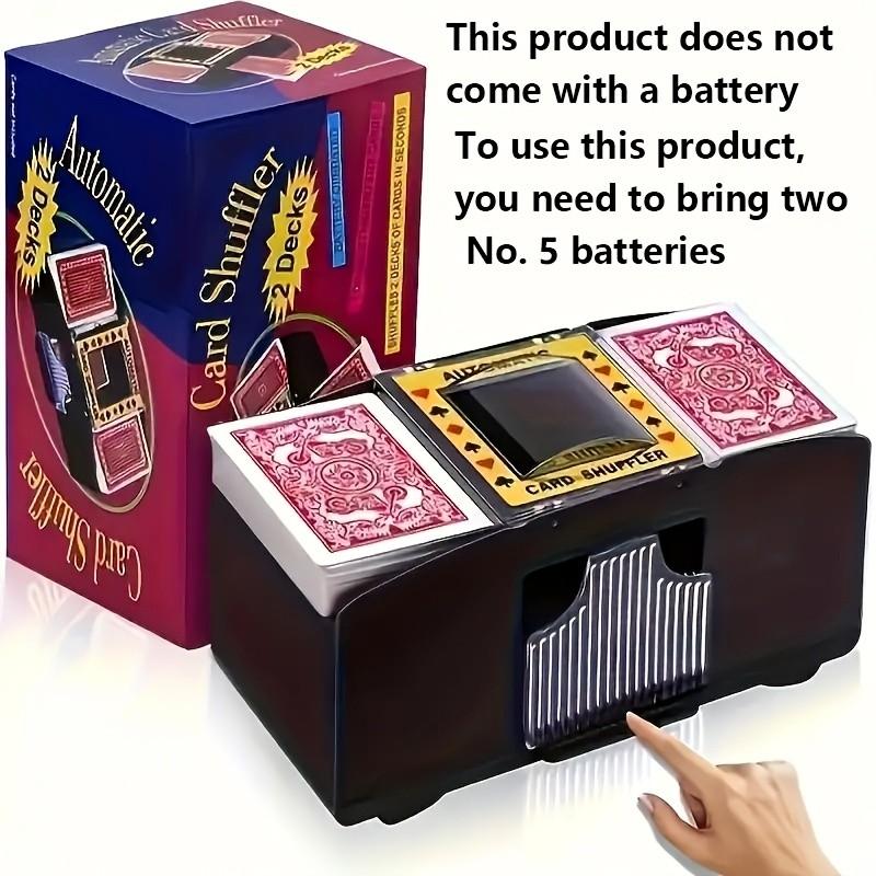 Automatic Card Shuffler Machine, Abs Material, Battery Powered, Compact Design with Clear Display, Ideal for Poker Games
