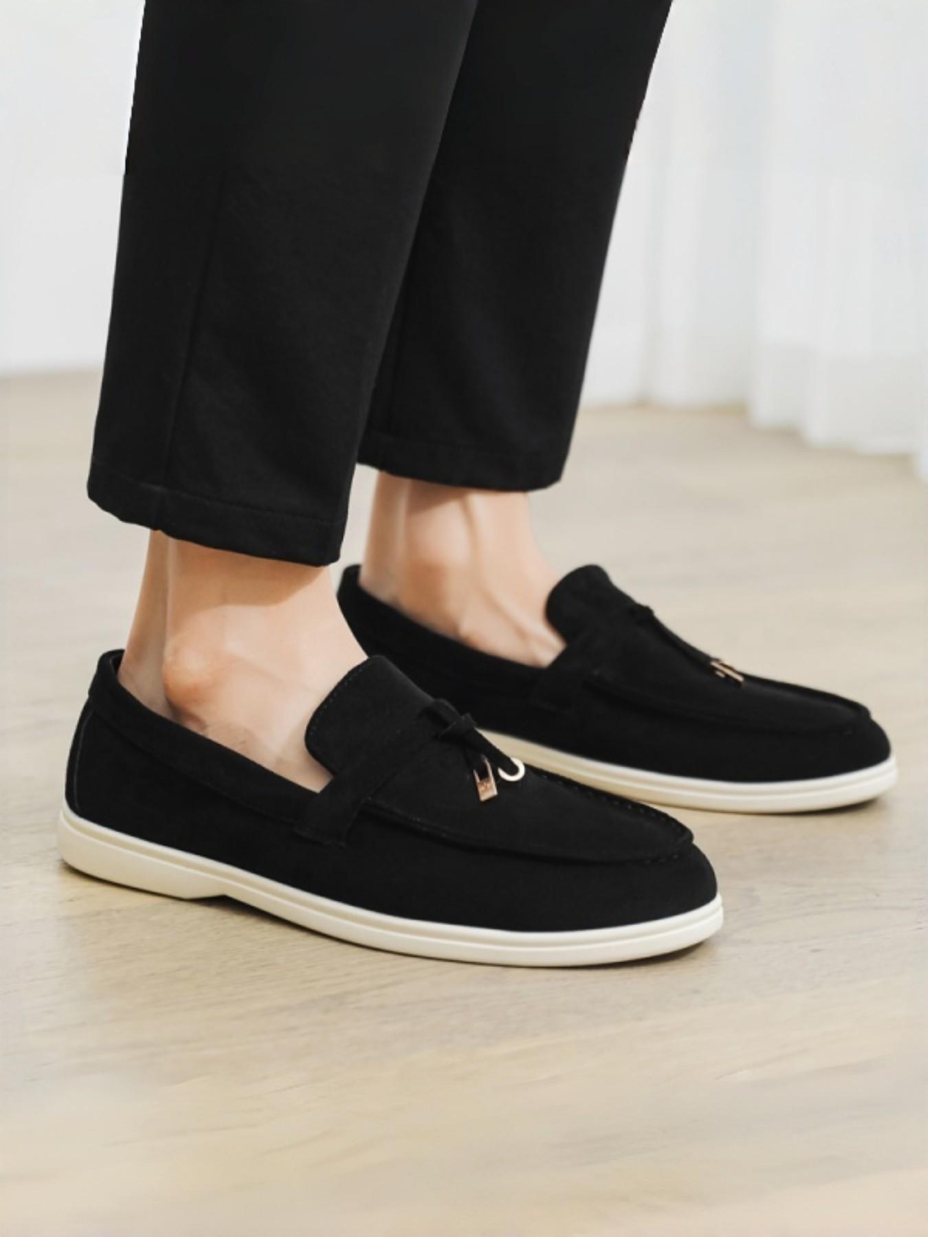 Men's British Style Soft Leather Casual Shoes, Business & Daily Wear, Hand-Stitched Design, Comfortable Footwear for Men