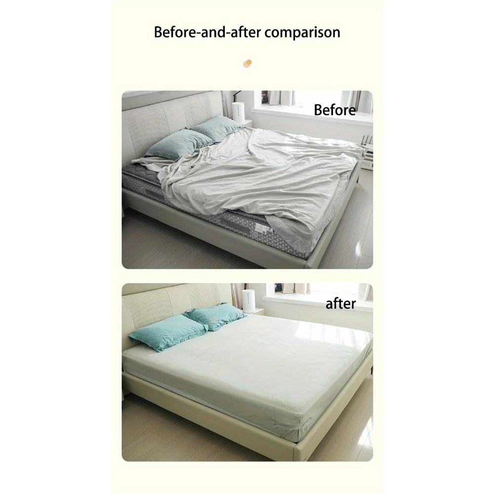 4-piece thickened bed sheet clips - multi-functional bed sheet fasteners, Bed Sheet Straps suitable for beds, bed sheets and pet protection (compatible with single/double beds) Bed Sheet Grippers
