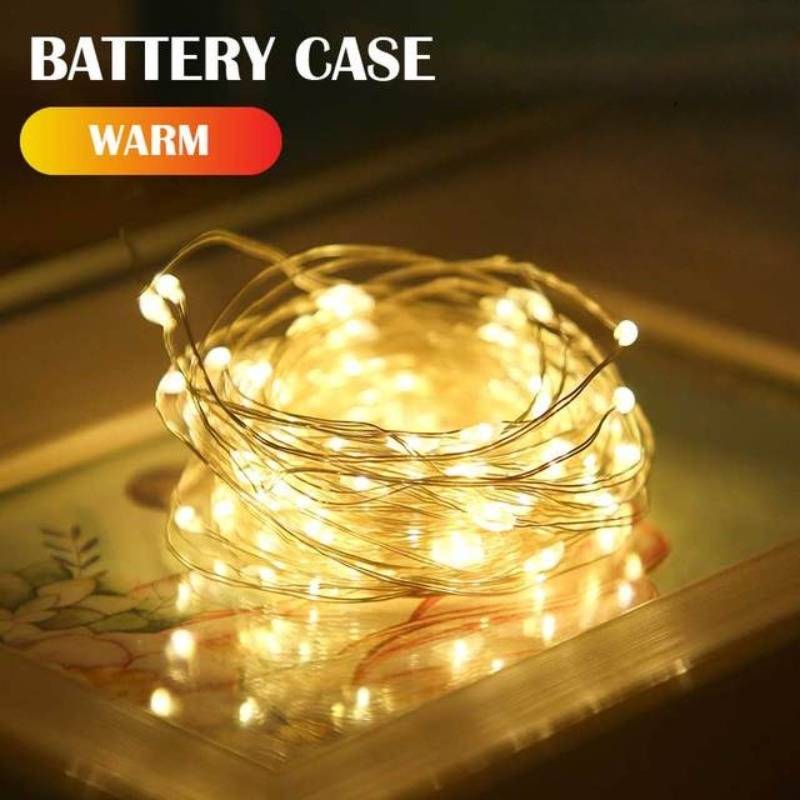 Mini Battery-Powered LED String Lights, Star Firefly Lights for DIY Wreaths, Indoor Outdoor Christmas Decorations, Warm, Led Mood Light