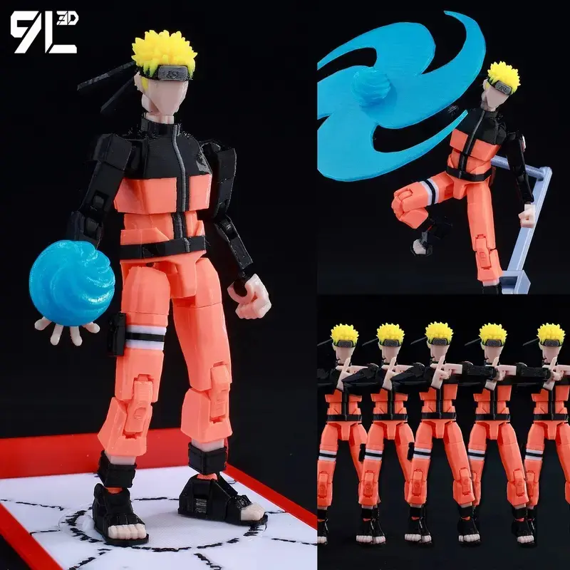 9L3D Printed Multi-Jointed Articulated Figure Dummy13 Lucky 13 Titan 13 Naruto Uzumaki Action Figure Model T13 Anime merchandise