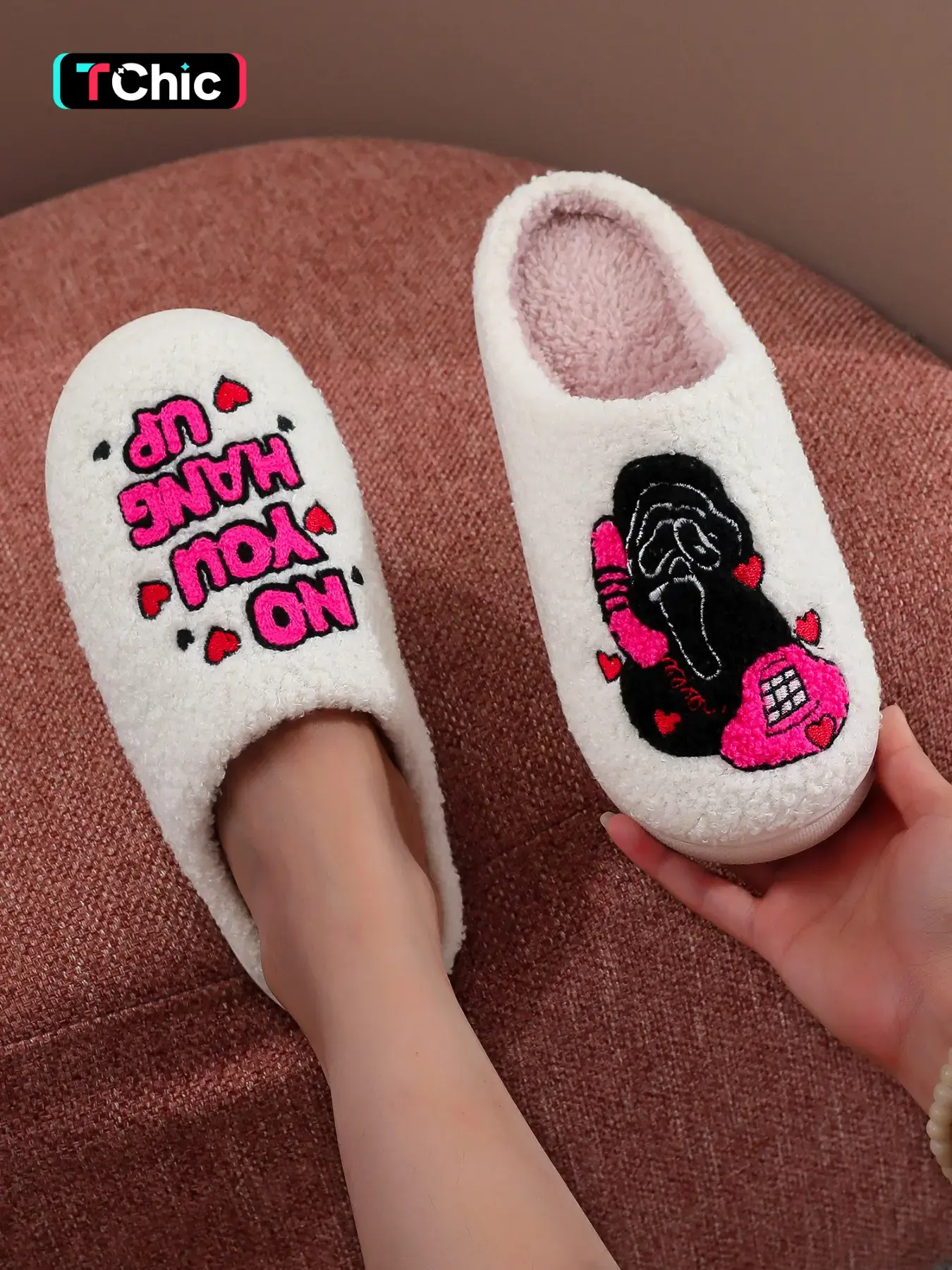 Punk Style Halloween Slippers, Soft Comfortable Home Shoes, Casual Slipper Shoes, Unisex Warm Winter Footwear, Perfect Gift for Christmas & Halloween