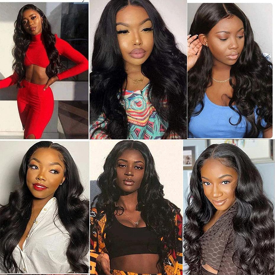 Bling Hair 13X6 Transparent Lace Front Human Hair Body Wave 180% Density Affordable Real Hair Wigs For Black Women Natural Color