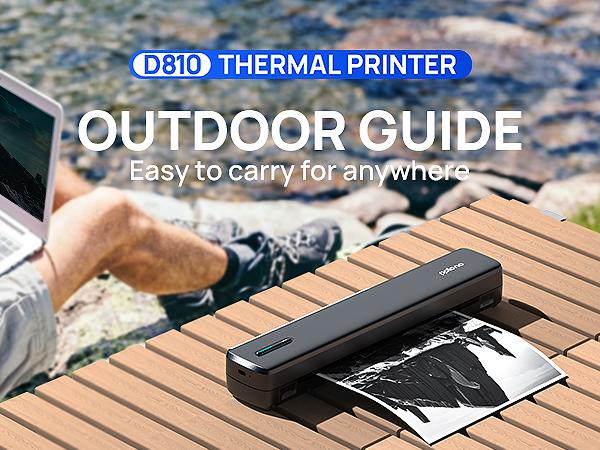 D810 Inkless Portable Printer – Wireless Bluetooth Thermal Printer for Travel, Compatible with iOS, Android,Supports 8.5"x11" US Letter, No Ink Needed, For Home & Office, TikTokShopBlackFriday #SummerVibes