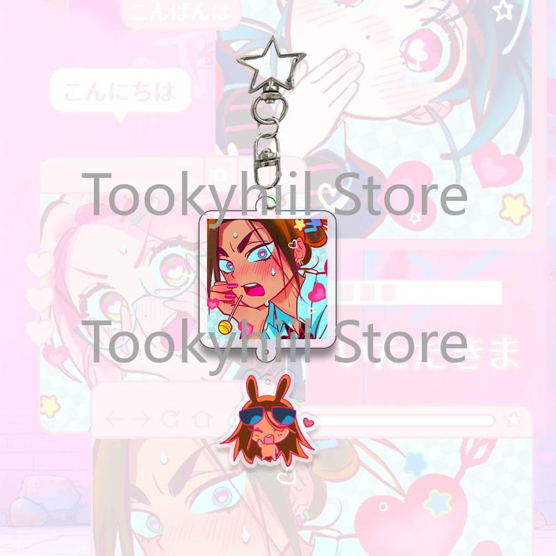 ‌ALIEN STAGE Star Keychain String Cartoon Couple Set Figure Luka Hyuna Keyring Pendant Image Exquisite Student Birthday Gift