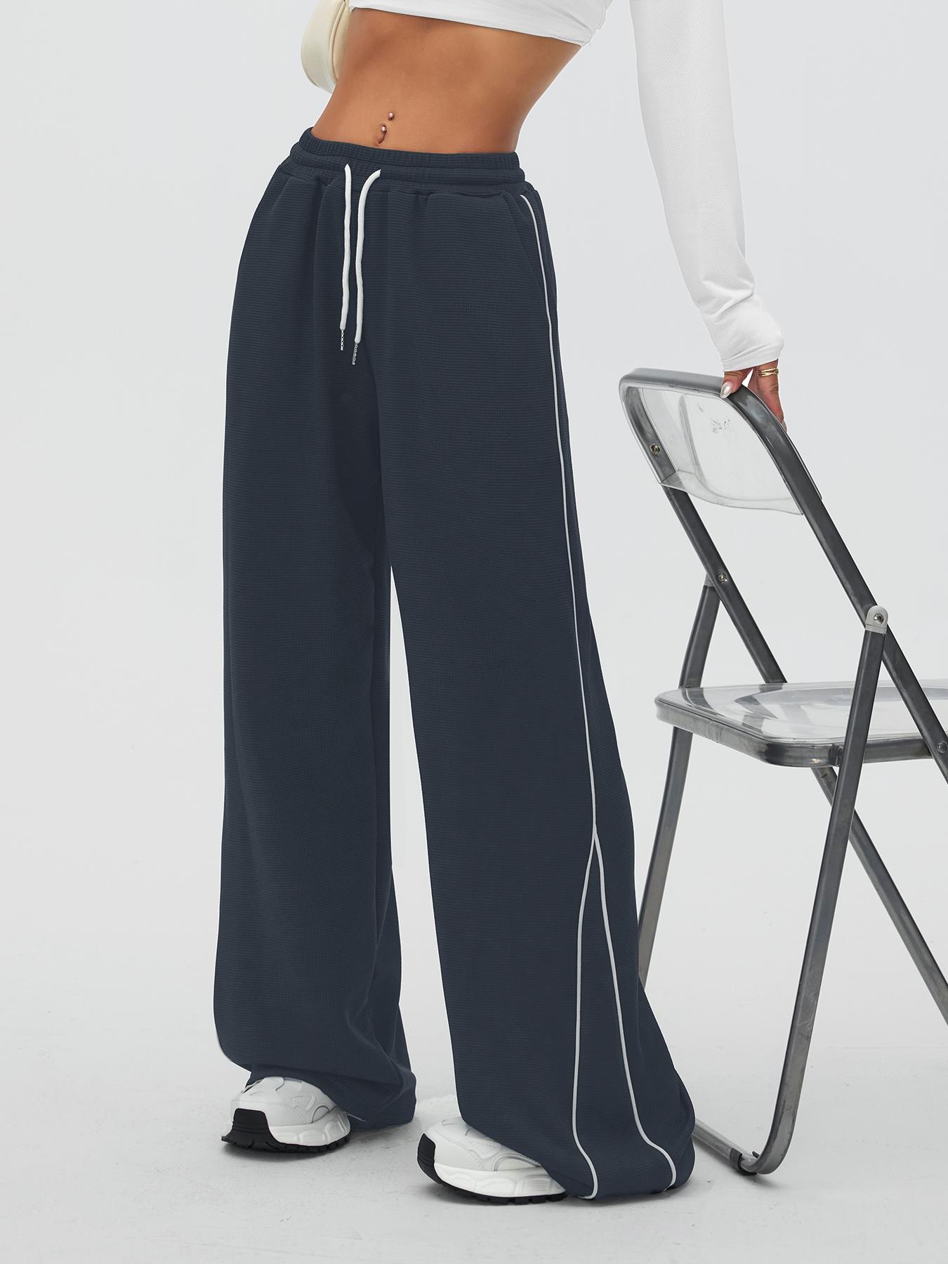 Women's High Waist Loose-Fit Jogger Pants with Pockets, Casual Plain Design, Ideal for All Seasons, Outdoor Running & Gym Workout