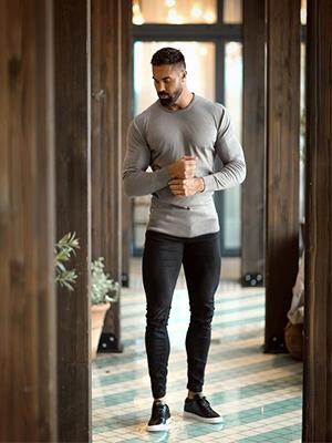 COOFANDY Men 2 Pack Muscle Fitted T Shirt Gym Workout Athletic Long Sleeves Tee  Clothes