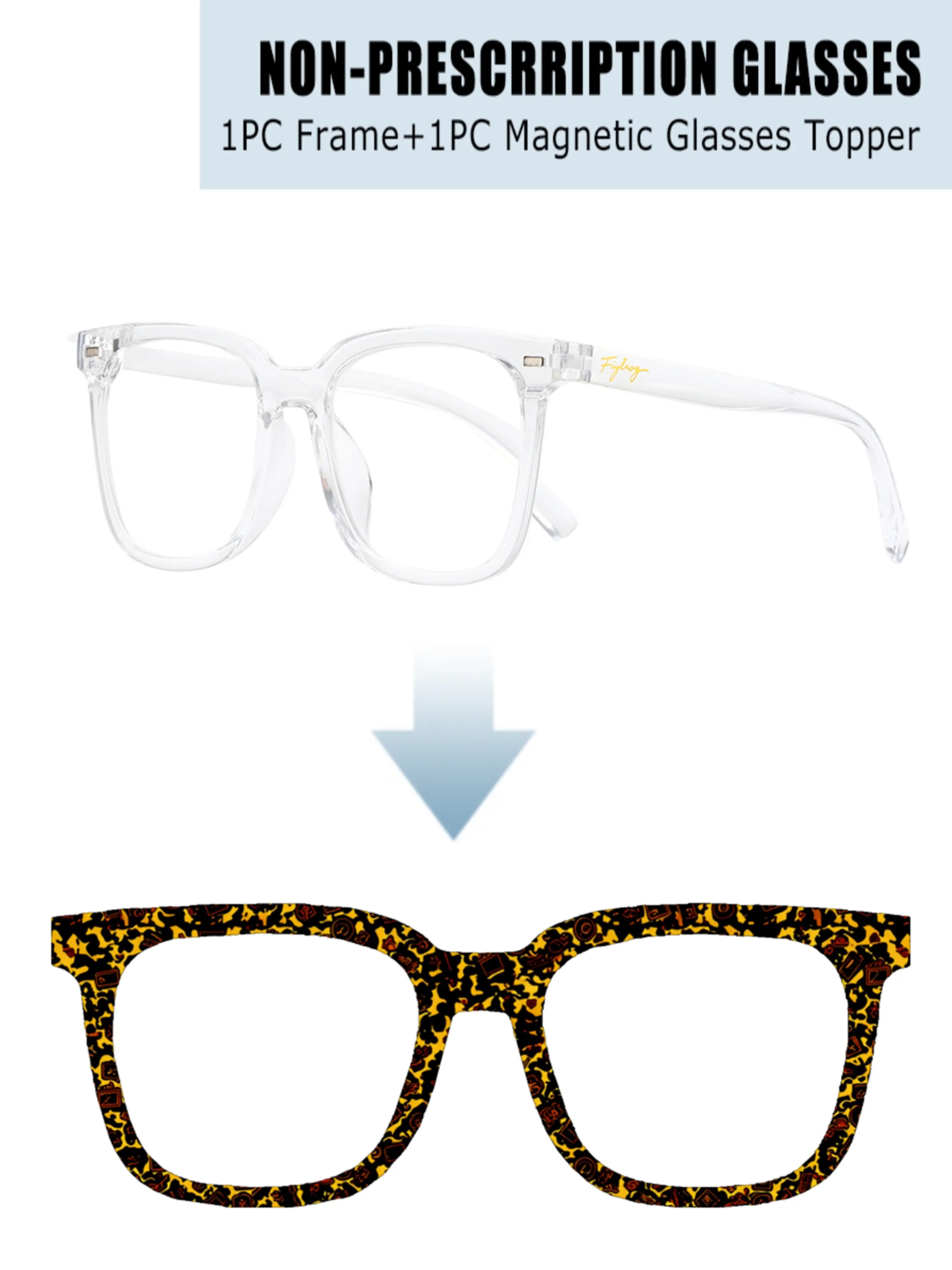 Transparent Frame Leopard Print 3