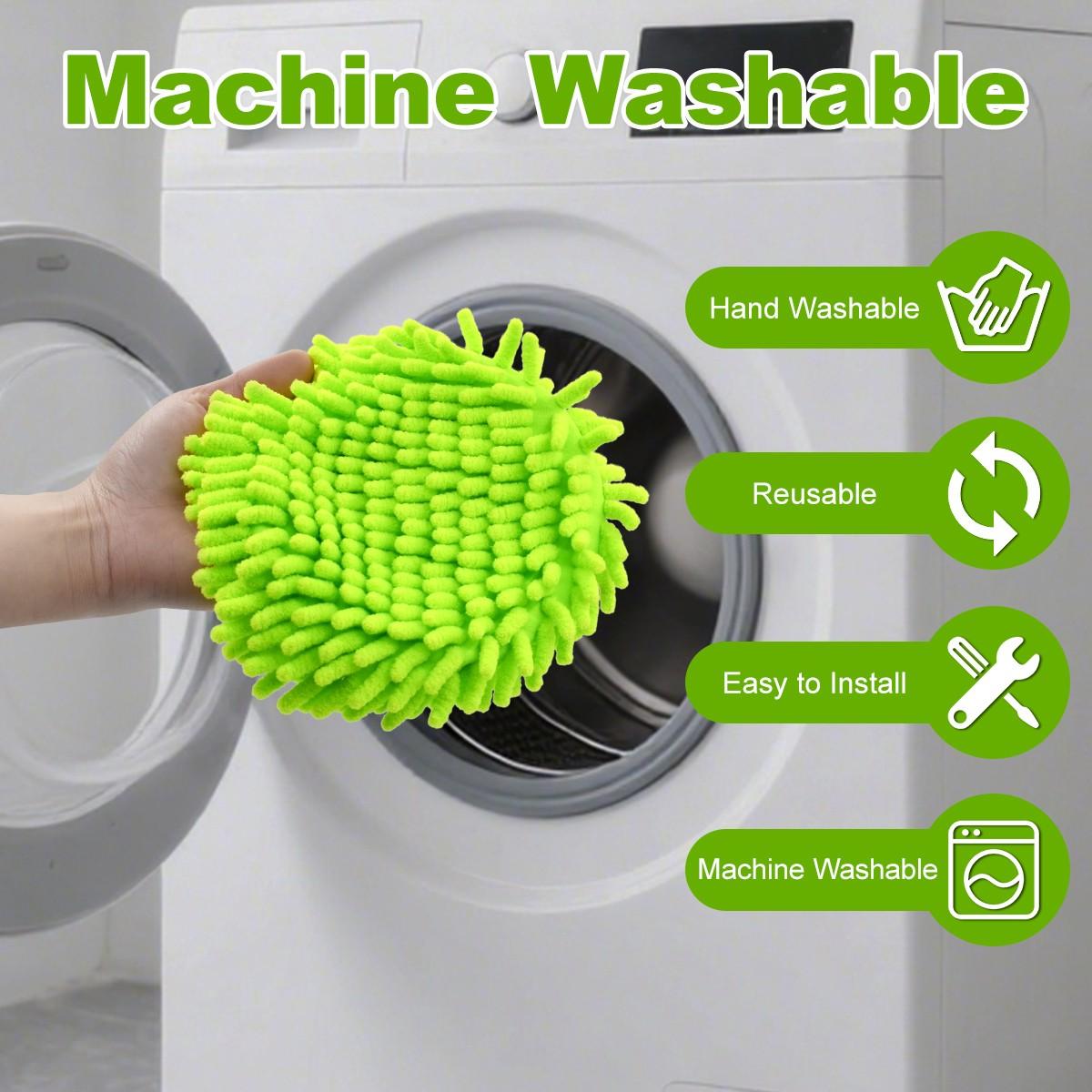 1set Spin Mop Sets with Stainless Steel Pole Base and Replacement Heads, Spin Mop Replacements, Compatible with Vileda Ocedar Easywring 1 Tank System, Efficient Deep Cleaning, Easy to Assemble, Kitchen Bathroom Cleaning Tools