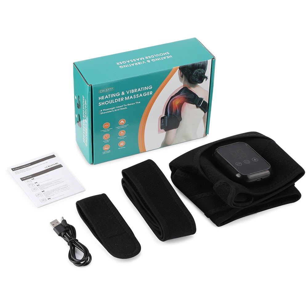 3 Vibration Modes Heating Shoulder Support, Healthcare, 2500mah Rechargeable, Portable, Extended Strap, Touch Screen Timer, Left Right Universal, Christmas Gift