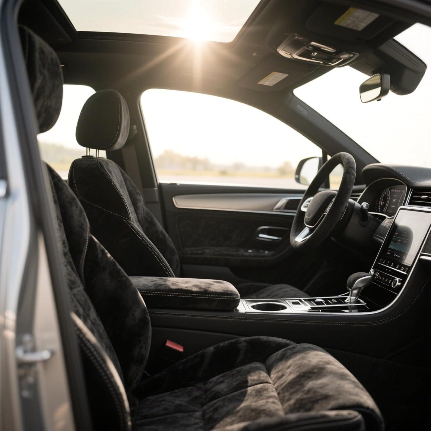 Peel and Stick Suede Leather Wraps for Car Interior and Home Decor - Upgraded, Non-Slip, Durable - 5 Rolls