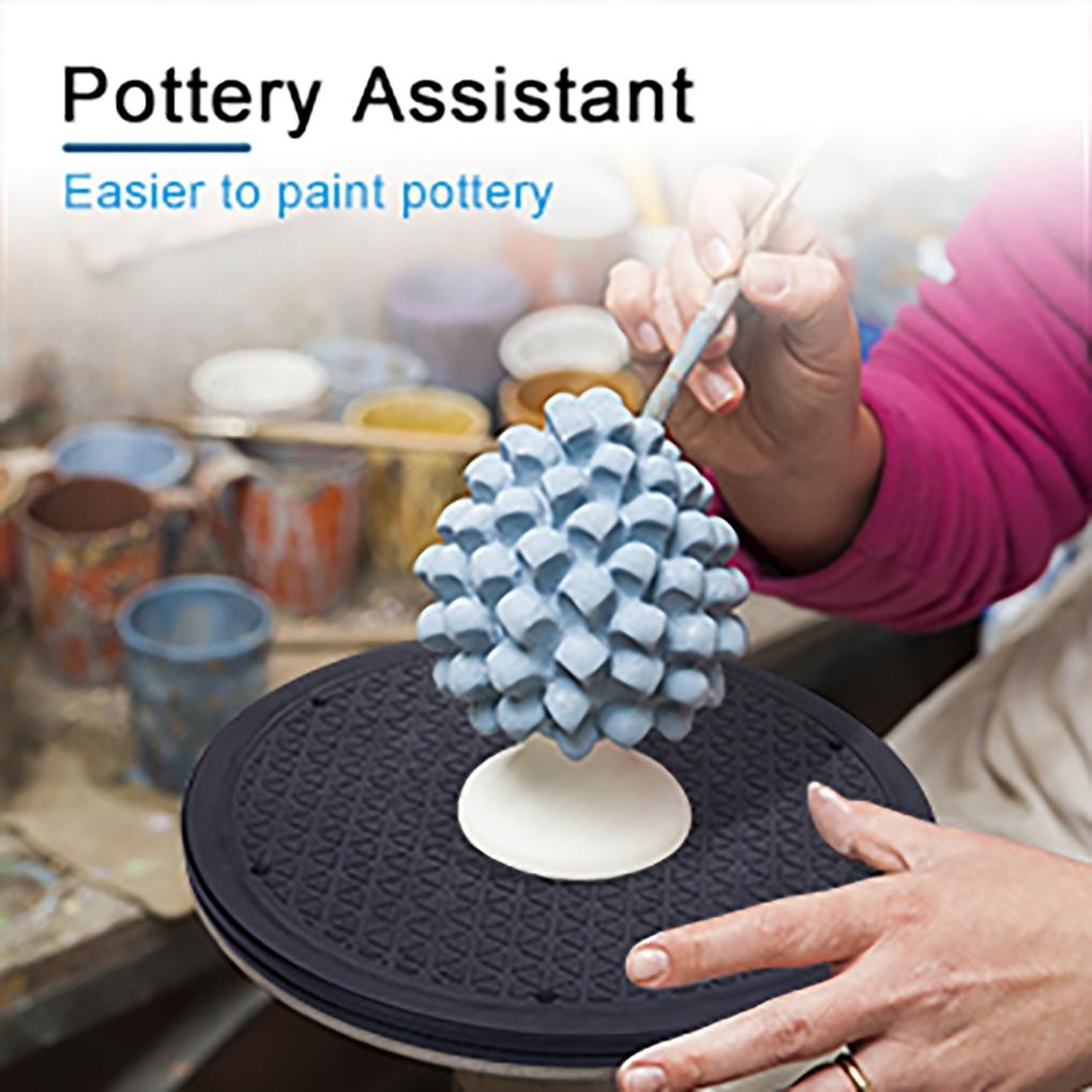 10 Inch Lazy Susan Turntable Organizer, Premium Heavy Duty Rotating Swivel Stand with Steel Ball Bearings for Model/Rotating Plants/Crafts Stand/TV/Monitor/Laptop (360˚ Rotation)