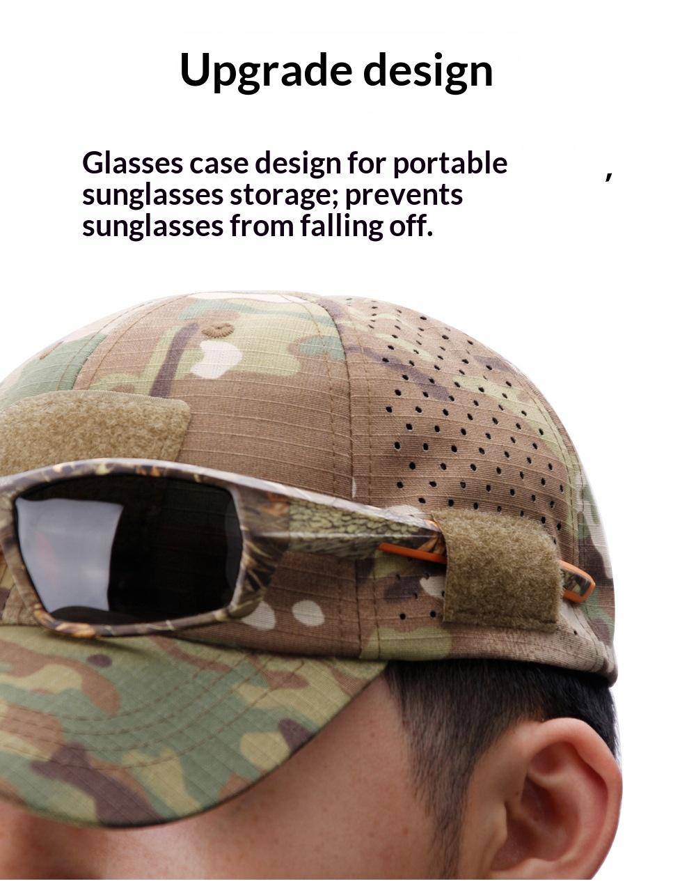 Men's Camouflage Baseball Cap, Breathable Tactical Sun Hat, Military Training Duckbill Hat, Sports Casual Outdoor Wear, Camouflage Snapback Hat, Sports Outdoor Hats