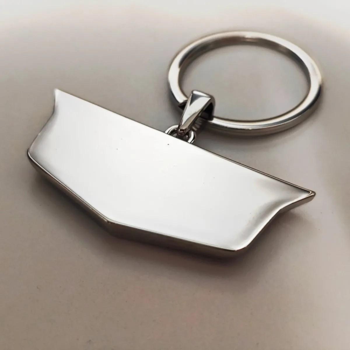 Cadillac Logo Keychain for Ats Bls Ct4 Ct5 Cts Escalade Sls Srx Xt5 Xt6 Xts, Leather Alloy Rings Pendant, Car Key Holder