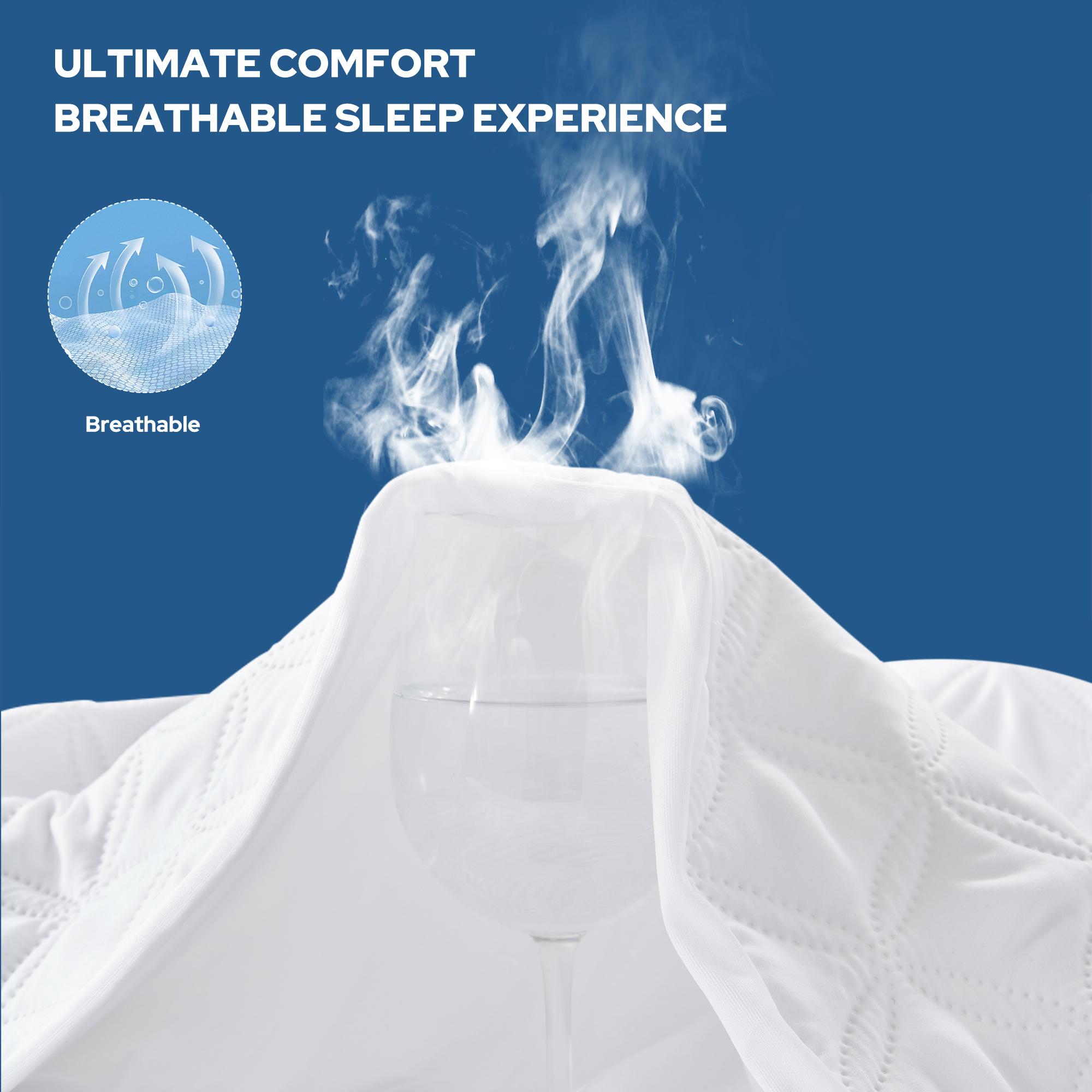 【BEDLORE】Waterproof Mattress Protector with Fitted Sheet, TPU Waterproof Layer, Soft & Breathable Bed Cover for Everyday Mattress Protection, Ideal for Bedroom & Home Use 【BEDLORE】Waterproof Mattress Protector with Fitted Sheet, TPU Waterproof Layer, Soft & Breathable Bed Cover for Everyday Mattress Protection, Ideal for Bedroom & Home Use