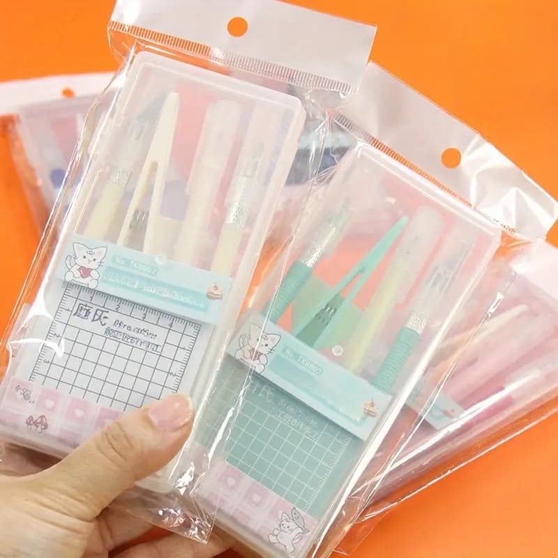 DIY Hand Tool Set with Adhesive Patch Cutting Tools, Perfect Gift Box Included, Ideal for Crafting Projects, Easy-To-Use Design, Crafting Kit