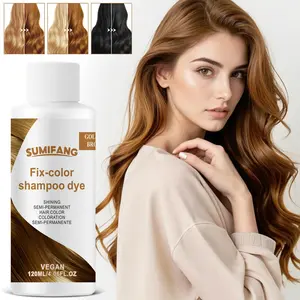 Gold Semi-Permanent Hair Dye Shampoo, Repairing, Nourishing, Long-Lasting Color Lock, 120ML, Prevents Fading, Brightens Hair