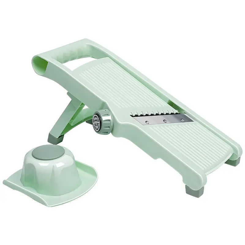 5-in-1 Adjustable  Slicer Stainless Steel Blades & Safety Hand Guard, Safe for Kitchen, Non-slip Julienne Slicer Cutter, Vegetable Chopper, Vegetable Slicers, Onion Dicer for Onion, Potato Cucumber Carrot, Multifunctional Kitchen Slicer