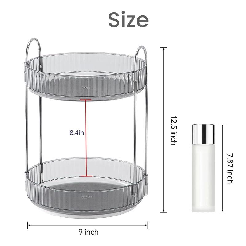 360° Rotating Makeup Organizer - Large Capacity Cosmetic and Skincare Dresser | Spinning Perfume Organizer Vanity Shelf for Makeup, Perfume, and Skincare (3 Tiers) ,Deals for you days Racks Household