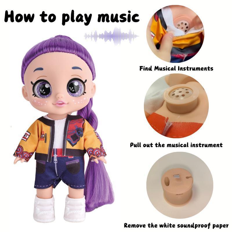 K-Pop Anime Action Figures, K-Pop Monster Group 5D Eyes 10 Inch 5 Joint Moveable  Fan Collection Toy, Articulating Figureskpop stuff for girls，gifts for girls