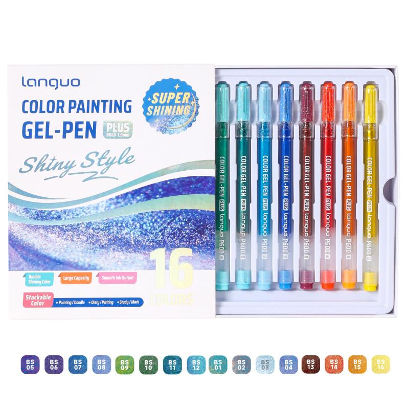 Super Flash effec Gel Pen,Glitter Gel Pens for Adult Coloring,1.0mm Vivid Color Variety Sparkle Glitter Gel Pen, Drawing, DIY Projects, Crafts Art Supplie