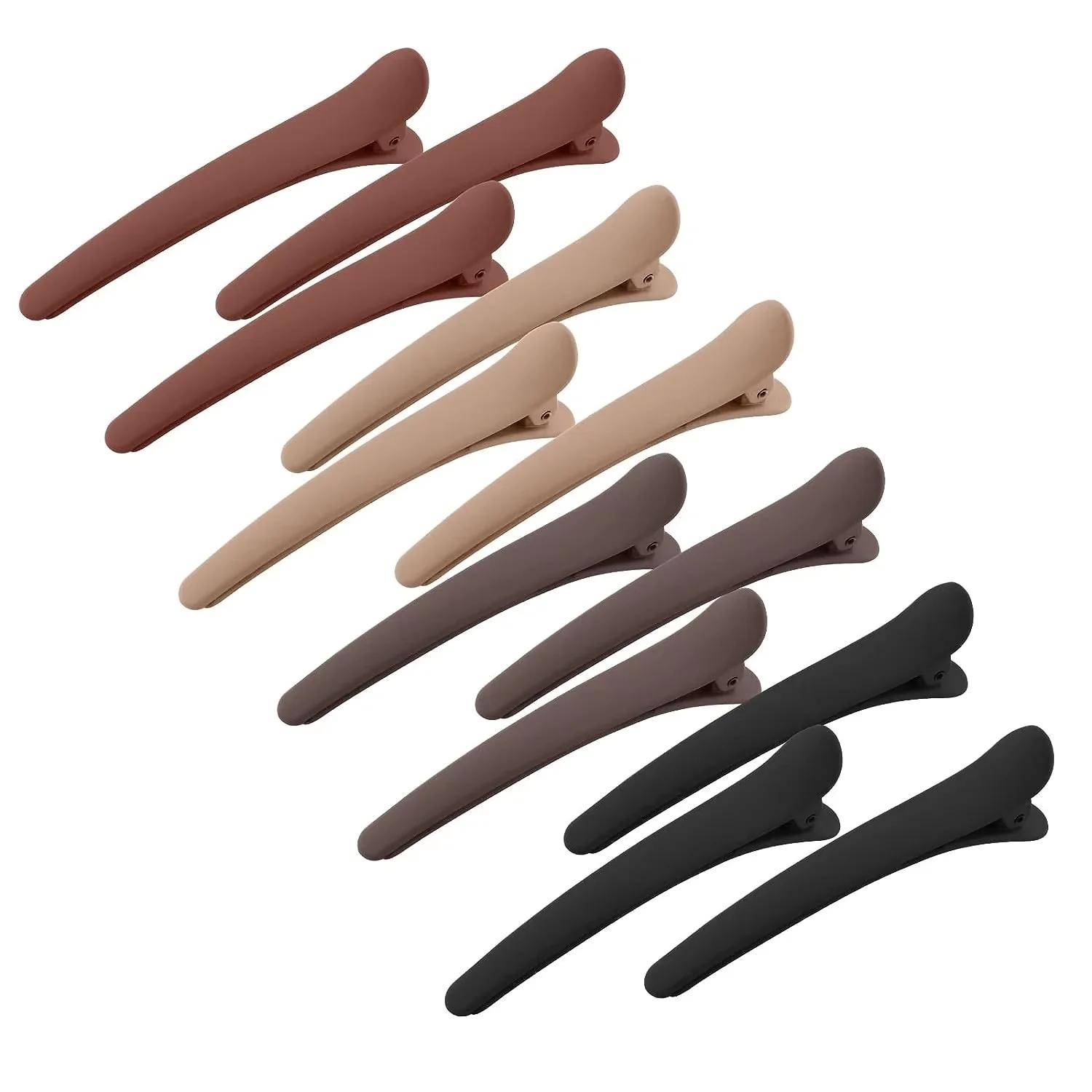 12 PCS Hair Clips for Styling Sectioning, 3.1 Inch Matte Alligator Hair Clips Barrettes No Crease Duck Billedcords for graduation,gift,graduation cap