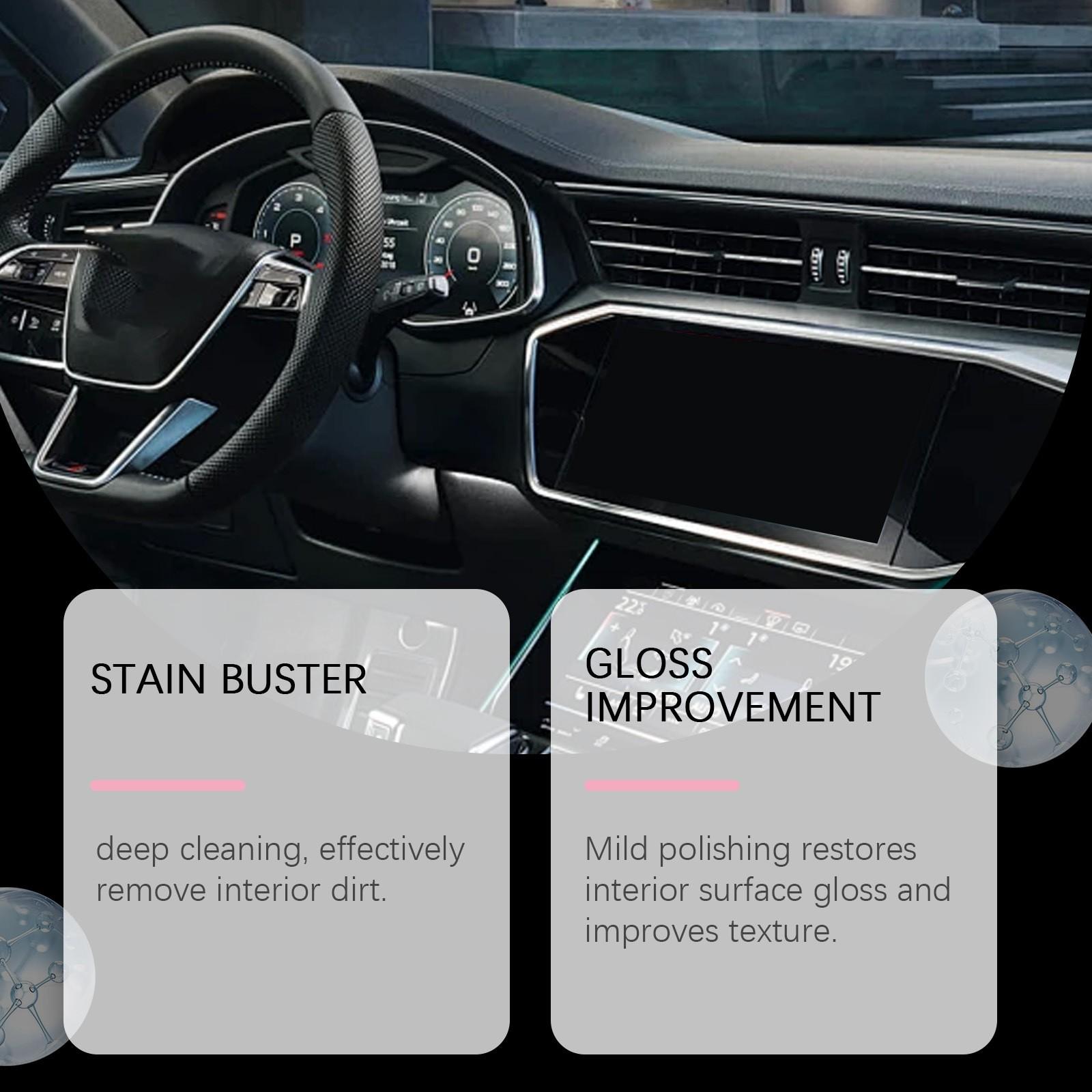 Car Interior Polish Agent, Glossy Shine Cleaning Maintenance, Anti-Dirty Polish, Enhances Appearance, Ideal for Car Care