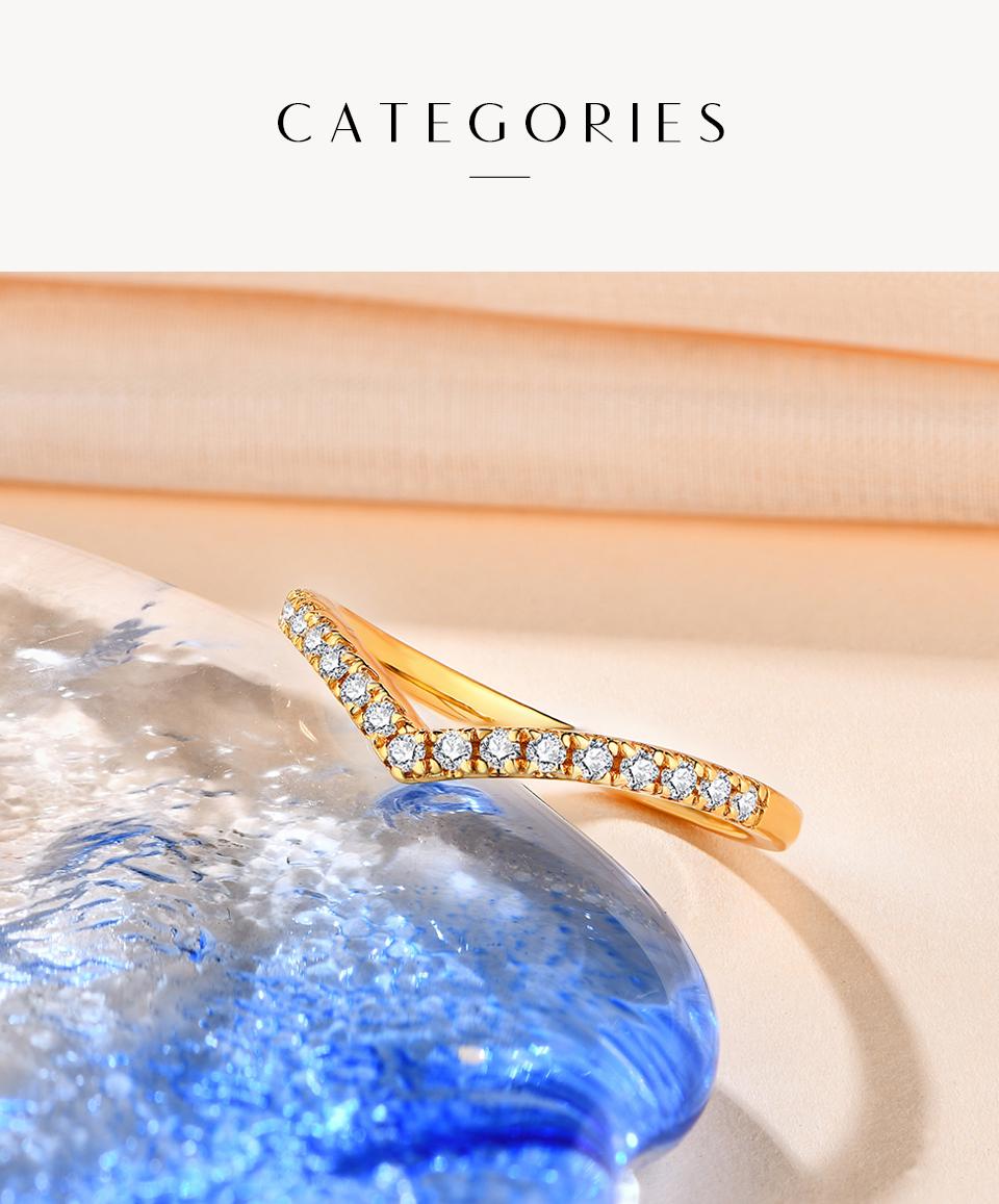 Stackable Band Synthetic Moissanite Ring For Daily Wearing Anniversary Engagement Gift R001 SpringStatements