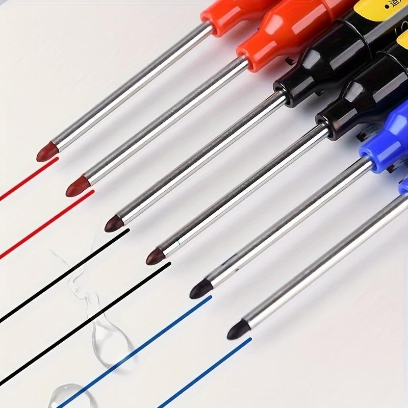 Long Head Marker Pen Set, Multiple Color Inks, Ideal for DIY Crafts, Woodworking, Bathroom Decor, Durable Design, Random Colors