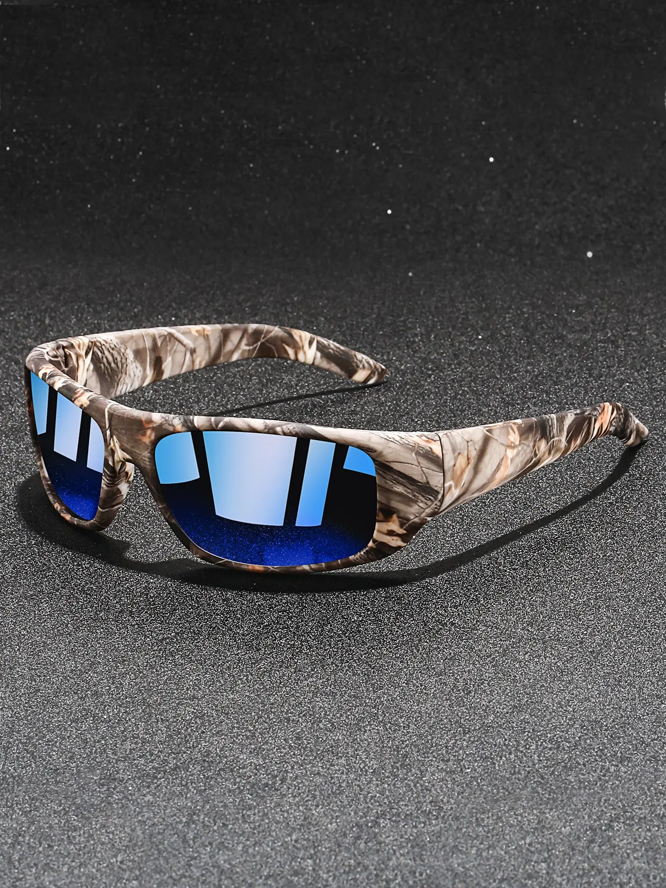 Latest model camouflage square sports glasses,suitable for both men and women,provide multiple color options,graffiti pattern printed on the inside of the mirror legs,Improved the trendy visual effect,Ideal choice for outdoor activities