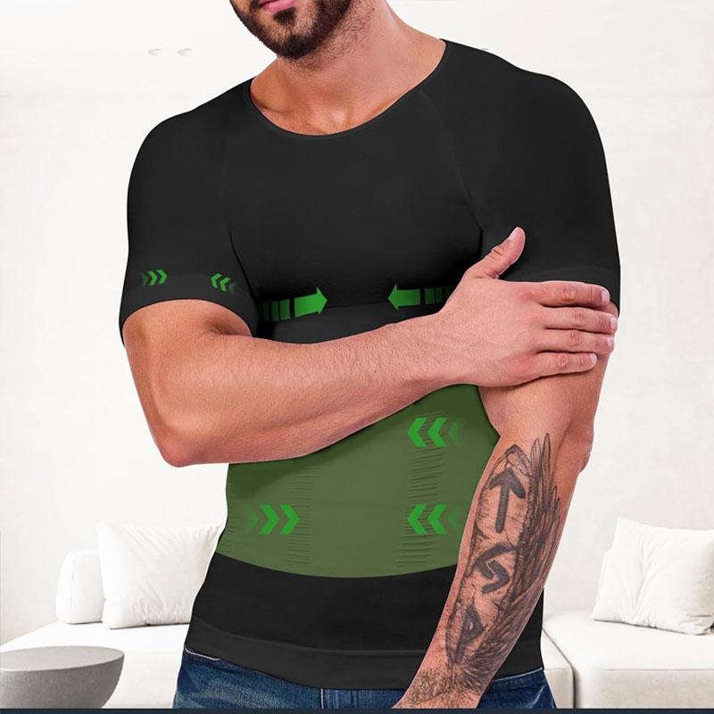 CATTIBOR Menswear 1/2/3/4 Pack Men Shaping Shirts Body Shaper,Men Short Sleeve Shirt,Men Sport Vest GYM Fitness Excercise Tanks Tops,Menswear For Daily Life