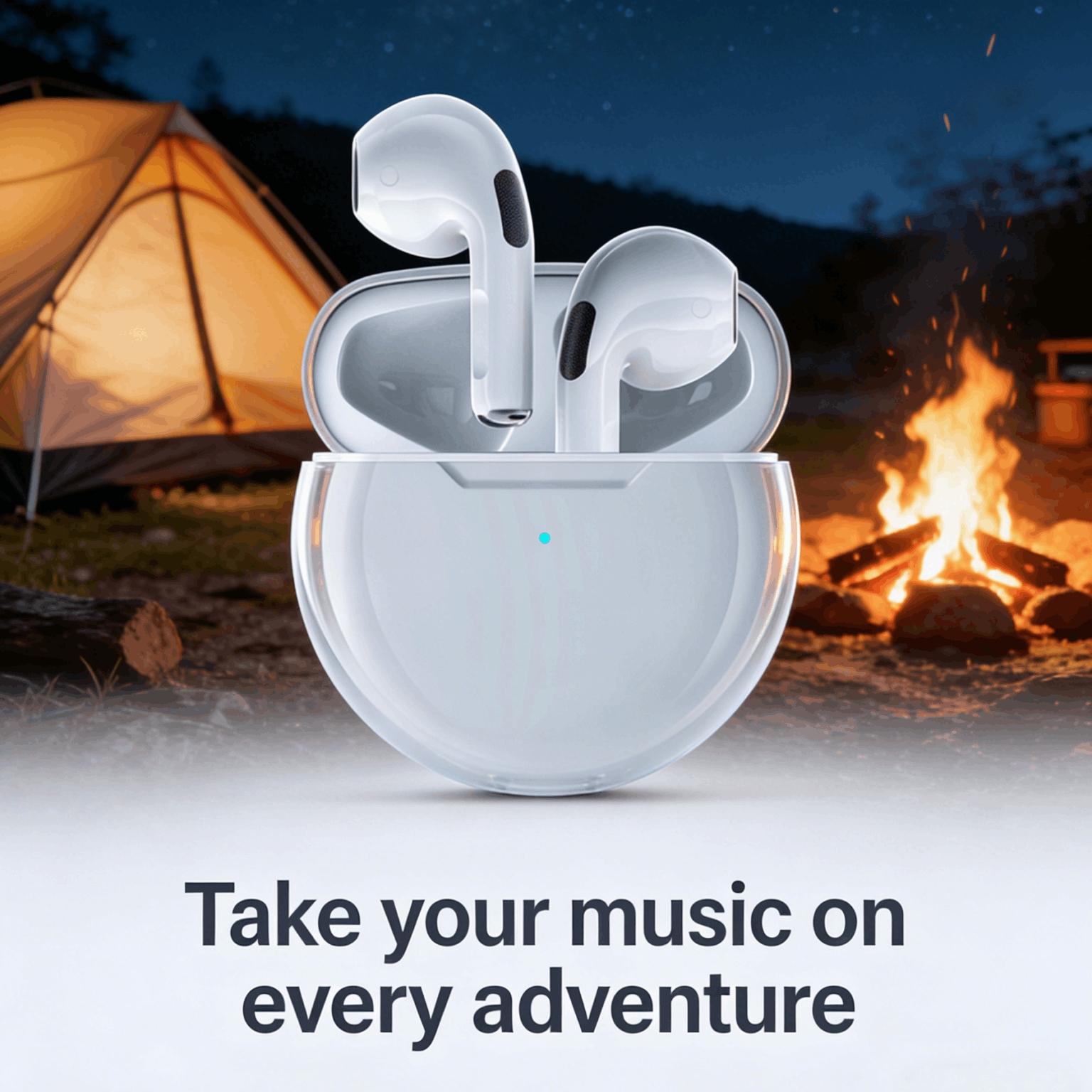 Bluetooth-compatible Compatible Wireless Earbuds, Stereo In-Ear Design, Touch Control, High-Quality Hi-Fi Microphone, Universal for Smartphones