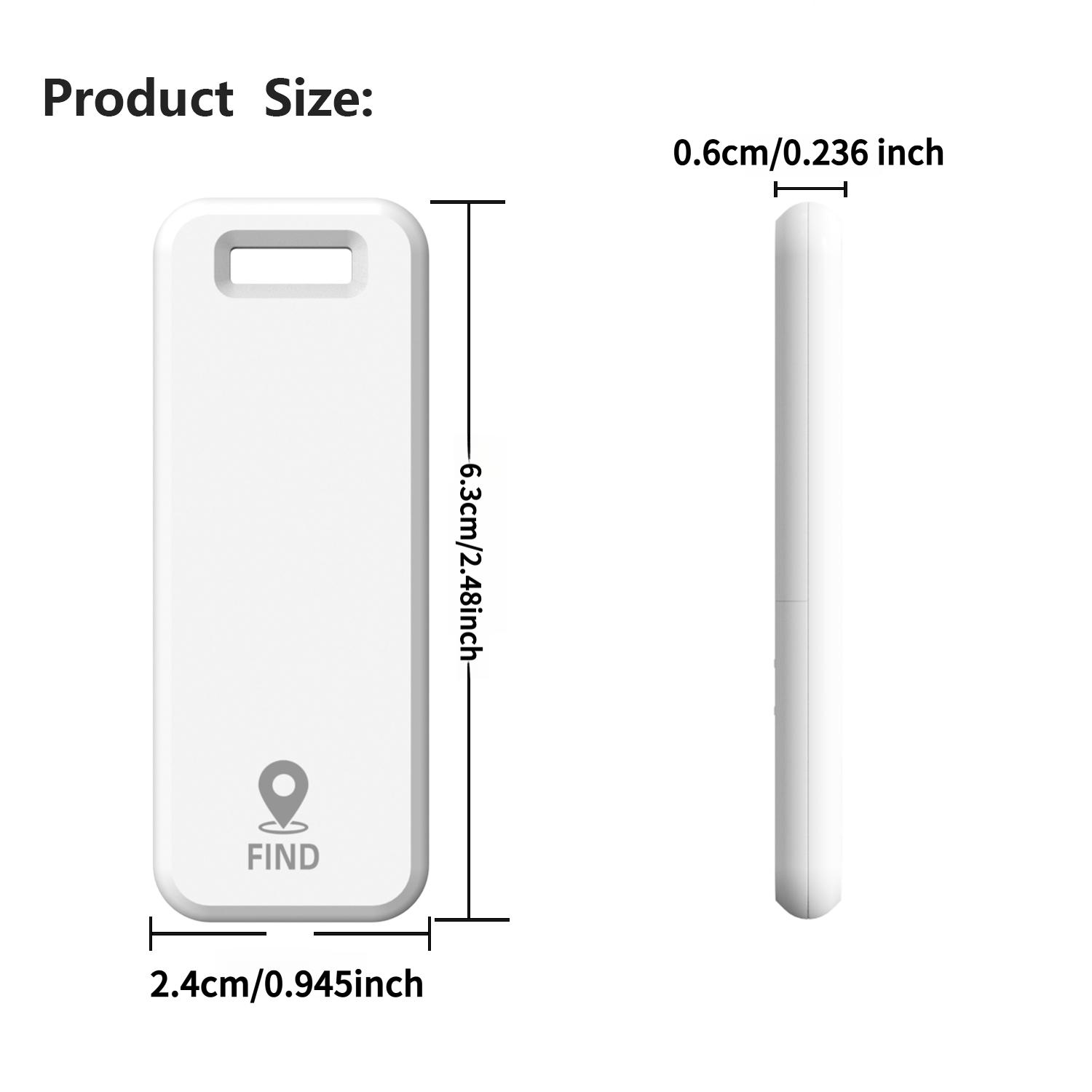 4pcs Smart Key Finder Tracker with Keychain, Dual System Android & Apple, Rechargeable Lithium Battery, Item Locator for Keys Bags Luggage Wallets