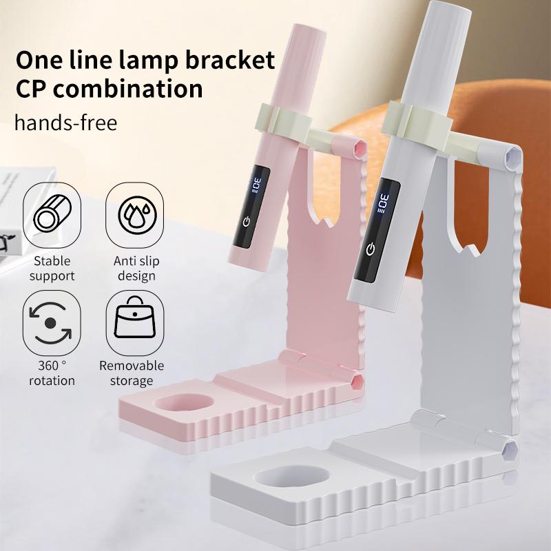 Mini portable LED nail light + stand, equipped with digital display, USB rechargeable lithium battery, compact design, suitable for home and travel, it is the perfect gift for nail care