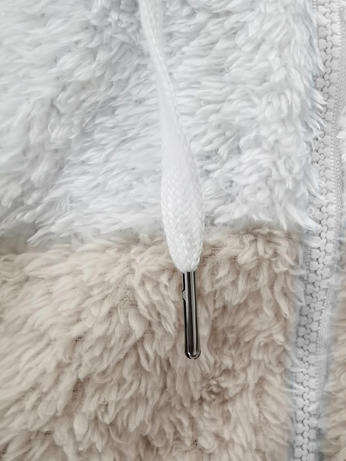 Women's Fleece Lined Hooded Patchwork Jacket, Warm Zipper Pocket Coat for Fall Winter, Casual Fashion Outerwear for Women