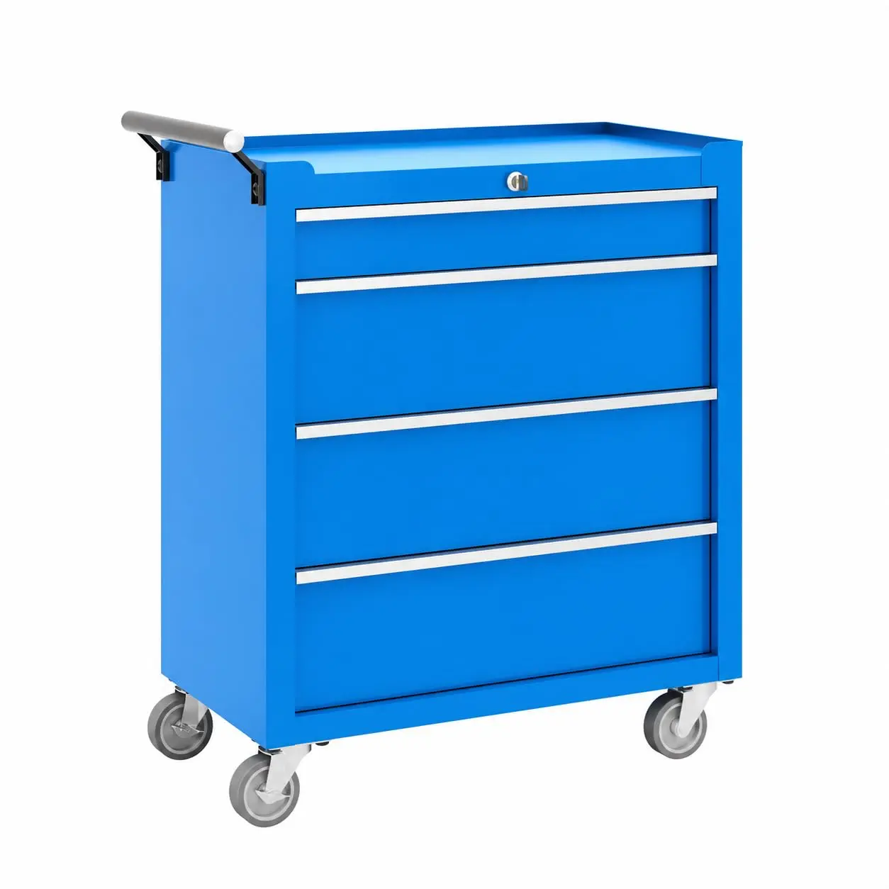Heavy-Duty Rolling Tool Chest with Wheels, Lockable Metal Tool Storage Cabinet - 4 Sliding Drawers, Drawer Liners Included - Mobile Tool Cart Organizer for Garage, Workshop & Warehouse