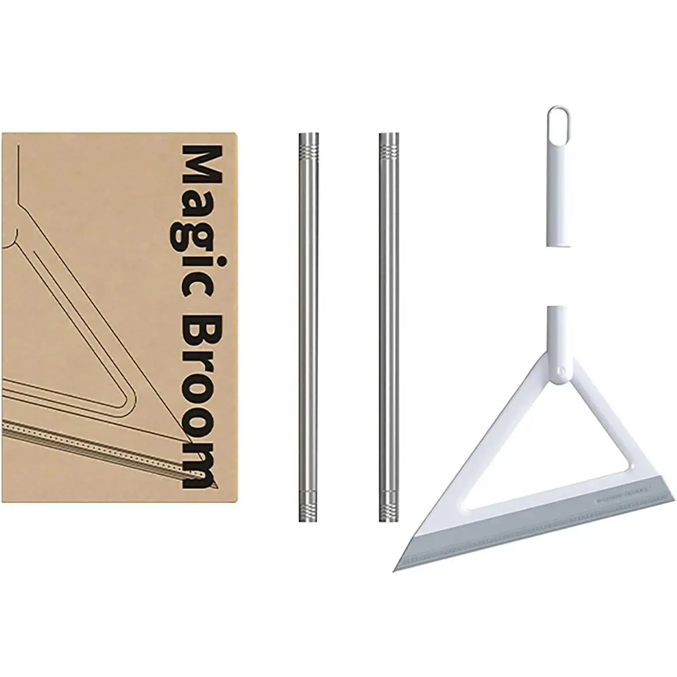 Multifunction Magic Broom Squeegee - Silicone Home Care Tool with Non-Scratch Edge, Waterproof Rustproof Handle, for Floor Cleaning, Glass Drying, Kitchen & Living Room Use, Streak-Free Results