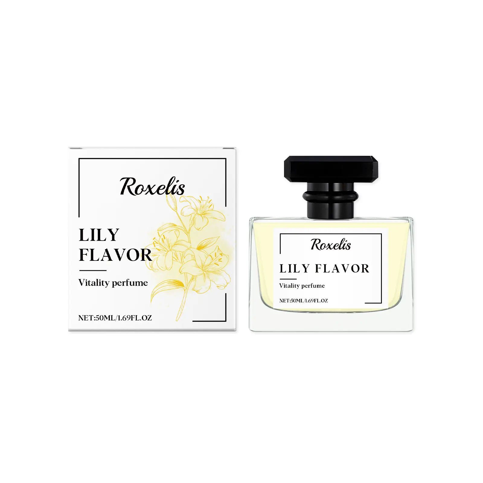 Roxelis Lily Charm Women's Perfume, Fresh Lily Floral Scent, Long-Lasting, Portable Elegant Daily Wear Fragrance