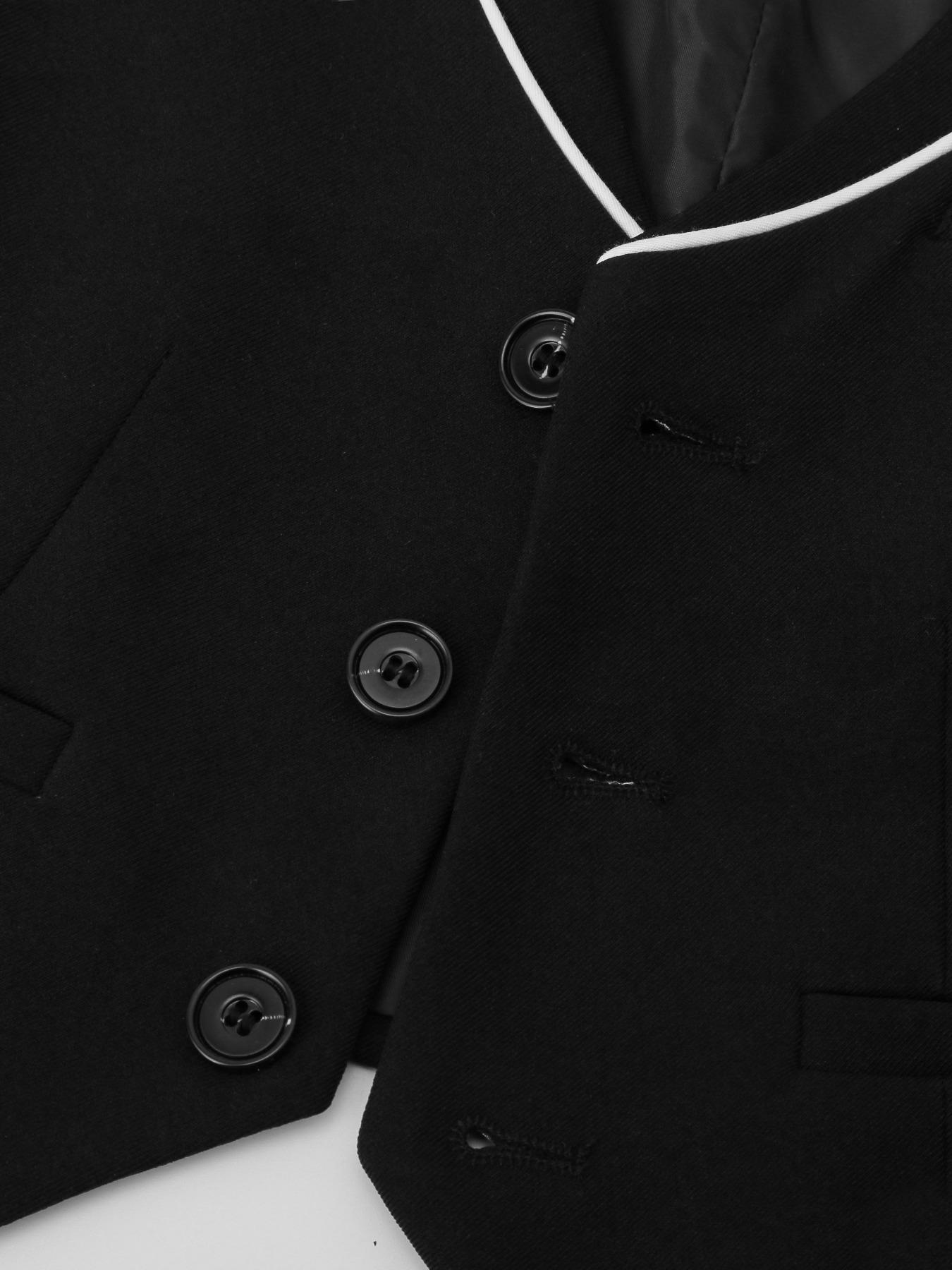 3-piece formal vest set for boys, junior outfit including vest, pants, and bow tie (shirt not included), perfect gift for weddings, graduation ceremonies and Party, suitable for young children and teenagers with a height of 100-150 cm - 24102