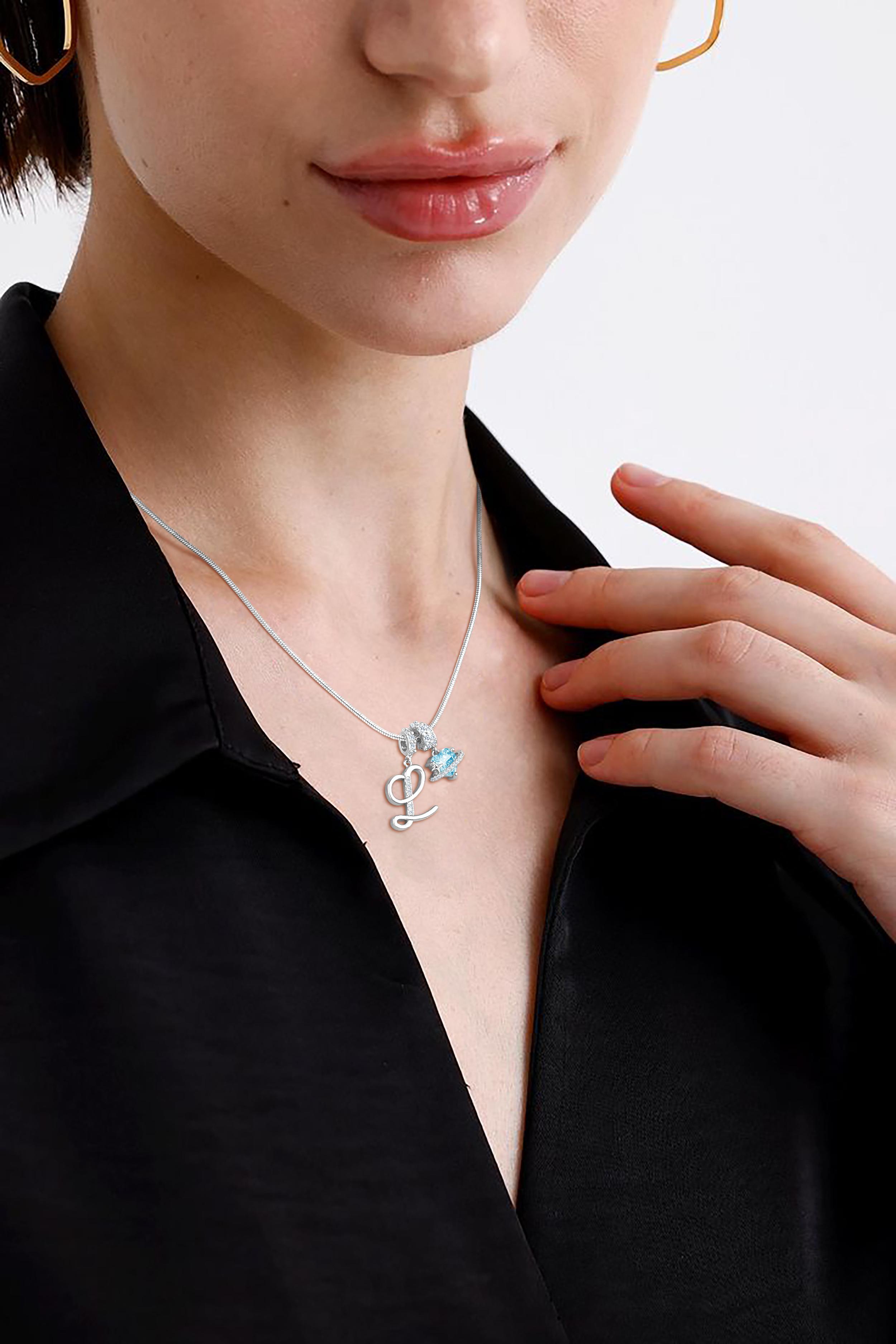 GANIA Art-designed personalized name letter necklace, free of allergenic ingredients, with adjustable size. It is an excellent Valentine's Day gift for women and girls.