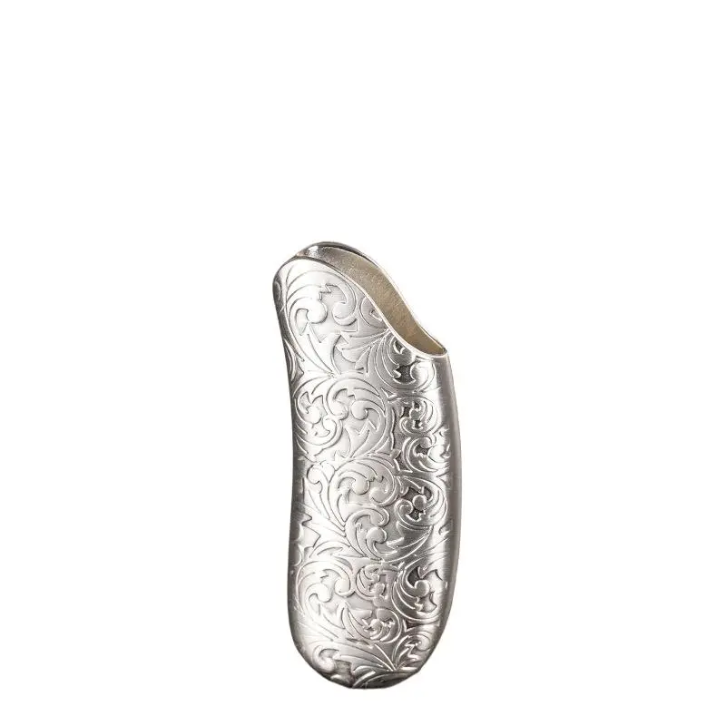 BIC J5 New Alloy Embossed Floral Lighter Case – Thickened, Explosion-Proof Metal Protective Shell