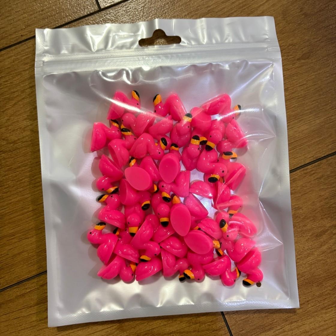 10/50/100 Pcs Mini Resin Flamingo Ducks, Flamingo Tiny Ducks, Cute Flamingo Figurines Ideal For Cake Topper Garden Dollhouse Landscape Aquarium Ornaments Decoration DIY Crafts
