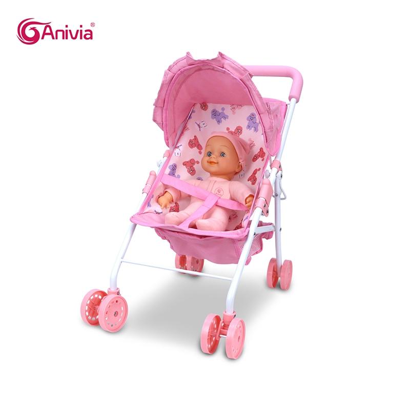 Anivia Brand Doll Stroller Set, Includes Doll and Stroller, Ideal for Kids Aged 3+, Perfect for Holiday Gifts, Christmas and Birthday Presents