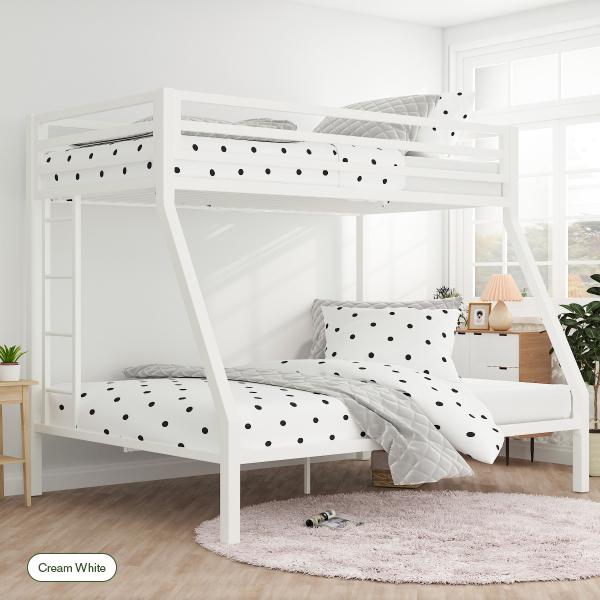 MUTICOR Metal Bunk Bed Twin Over Full Size, 【Frame Only No Mattress】Heavy Duty Sturdy Frame with 12" Under-Bed Storage for Teen & Adults #TikTokShopBlackFriday #ChristmasGifts MUTICOR Metal Bunk Bed Twin Over Full Size, 【Frame Only No Mattress】Heavy Duty Sturdy Frame with 12" Under-Bed Storage for Teen & Adults #TikTokShopBlackFriday #ChristmasGifts