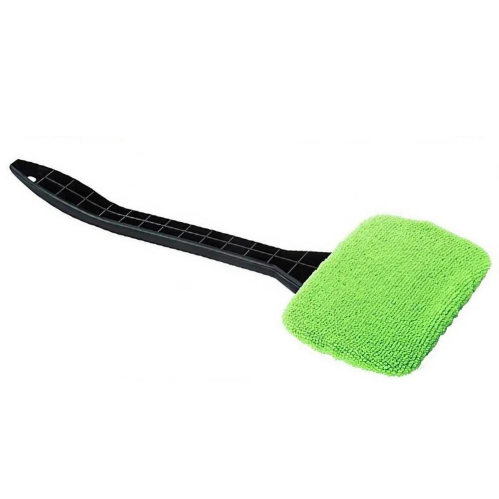 Multi-Function Car Windshield Wiper with Long Handle and Microfiber Pad. Efficient Multi-Angle Window Cleaning Tool for Deep Cleaning Inside and Outside Vehicle Glass.