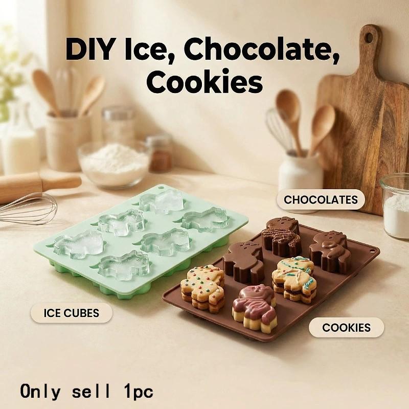 1pc Creative Horse Shape Ice Cube Tray, Multi-Functional Silicone Mold, Chocolate Cake Mold, Summer Cooling Kitchen Utensil