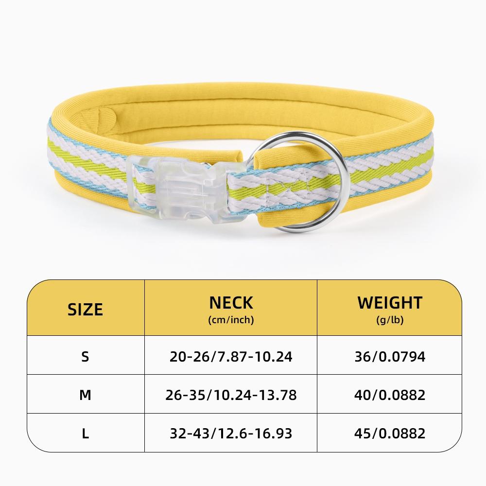 Spring Summer Dopamine Dog Collar for Small Medium Dogs, Teddy Corgi Schnauzer Neck Circle, Comfortable Pet Accessory