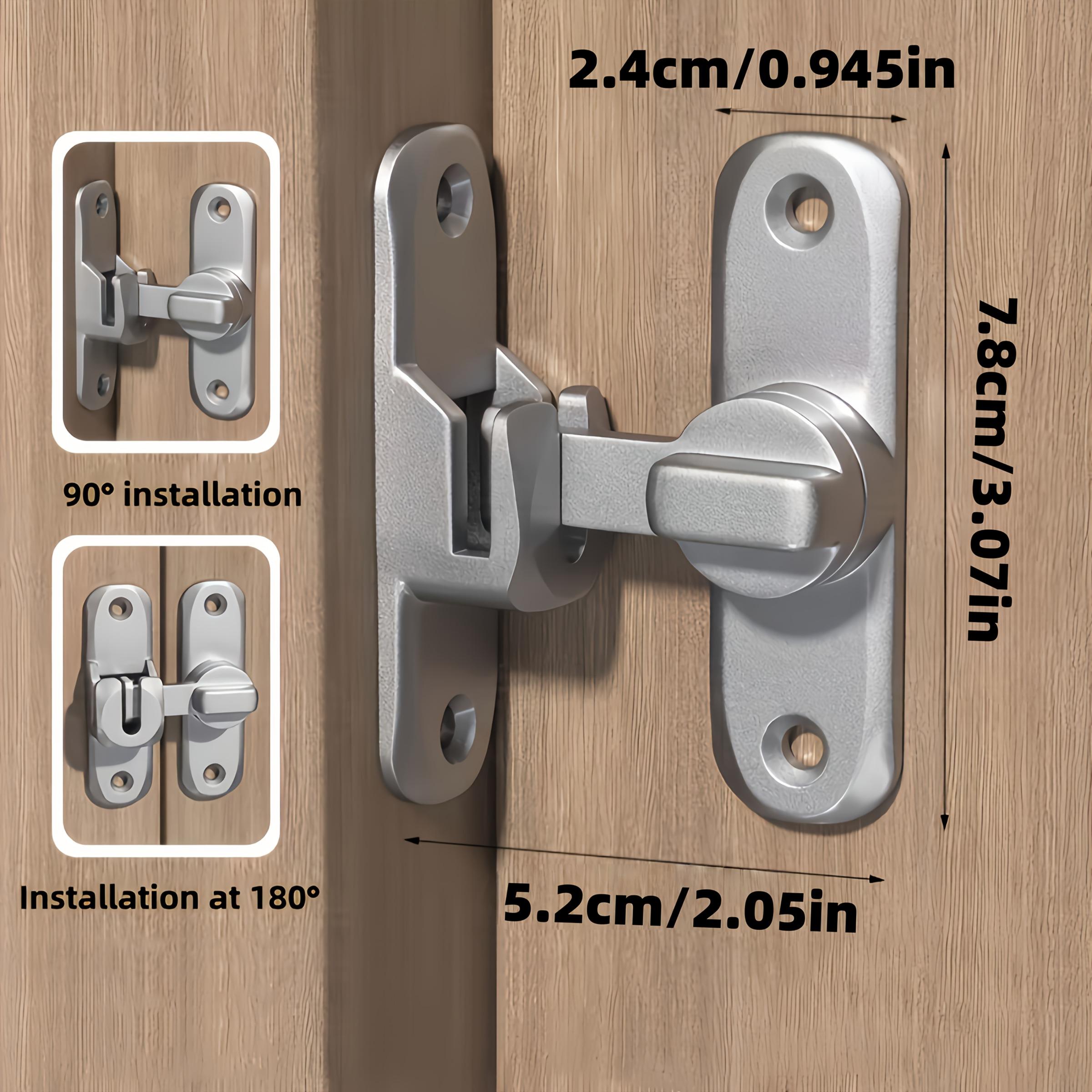 Security Door Lock Handle, Adjustable Slide 90°/180°, Anti-Pick Mechanism, Includes Screws, Durable Structure, Surface, Door Reinforcement, Door Hardware detail 10