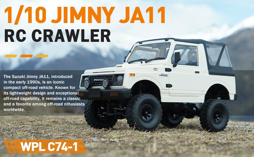 ARRIS 1/10 RC Rock Crawler 4x4, WPL C74-1 Jimny JA11 Off-Road RC Truck with LED Lights, 2.4GHz RTR for Adults